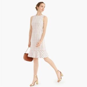 NWT J. Crew Windowpane Tweed Dress